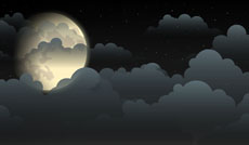 云层和月亮flash矢量动画