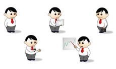卡通金融人物flash源文件
