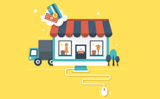 扁平网上购物环境flash动画