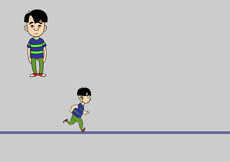 男孩走路跳跃动作flash动画