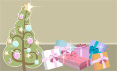 圣诞树礼物盒flash动画