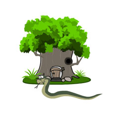 卡通爬行的蛇flash动画