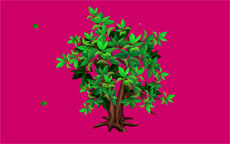 树叶飞动植物flash下载