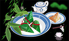 盘子里的粽子flash动画