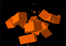 橙色砖块分割flash动画