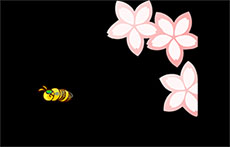 花朵与蜜蜂flash动画