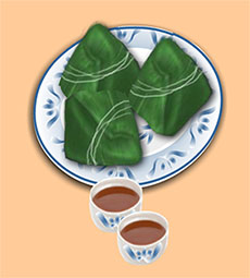 陶瓷盘中的粽子flash动画