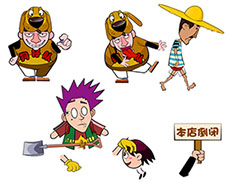卡通人物狗仔队flash动画