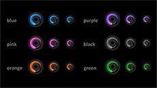 6种色彩的圆环flash动画