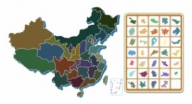 中国地图拖动能介绍flash动画