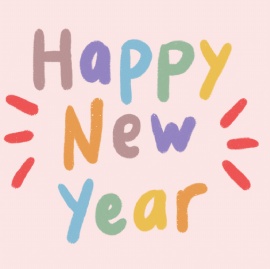可爱Happy new year字体flash动画