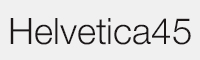 Helvetica45light字体