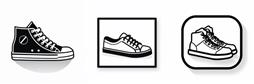 时尚帆布鞋图标下载