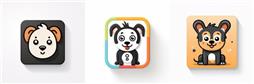 色彩创意卡通狗