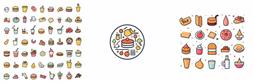 美味餐饮食物图标下载