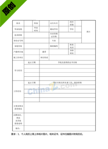 护理简历表格下载