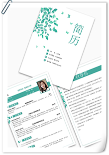 清新枝藤风简历模板