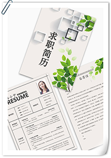 时尚互联网风格简历模板