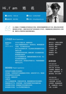 时尚前卫单页个人简历