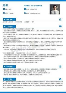 5年经验门店店长个人简历模板