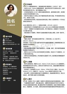 极简一页纸个人简历模板