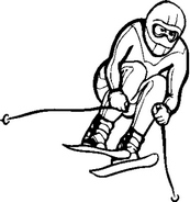 滑雪运动矢量图