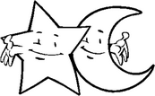 星星月亮娃矢量图下载