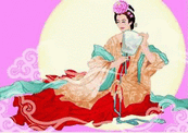 中秋节嫦娥矢量图