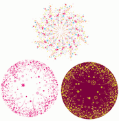 3款花纹圆形花纹矢量图