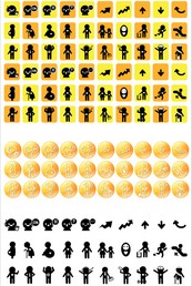 简约小人图标矢量图下载