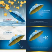 漂亮雨伞素材矢量图下载