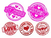 LOVE徽章矢量图下载