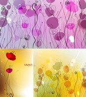 经典线描花纹背景矢量图下载