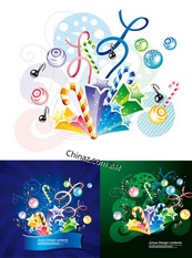 潮流音乐音符矢量图下载