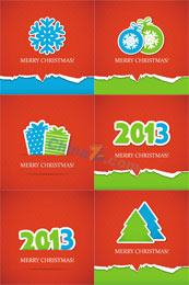 2013圣诞贺卡矢量模板