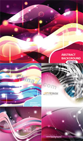 亮彩波纹背景矢量图