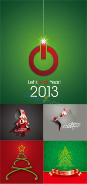 2013新年创意卡片矢量素材