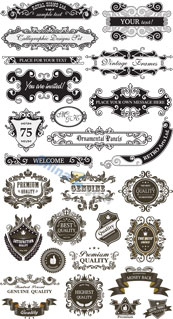 欧式复古图标矢量素材