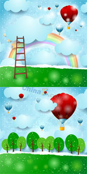 卡通创意插画矢量素材