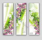 春季花卉banner矢量模板