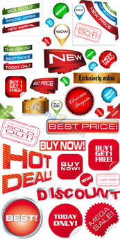 促销POP标签矢量设计素材