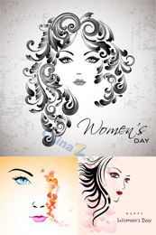 美女矢量创意素材下载