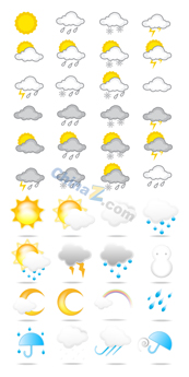 天气图标矢量素材下载