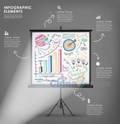 白板信息图矢量下载