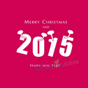 2015新年快乐矢量海报
