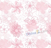 粉色花卉矢量背景图