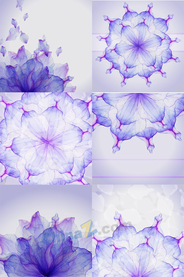 紫色精美透明花瓣矢量矢量下载