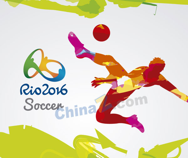 里约奥运足球海报设计矢量下载
