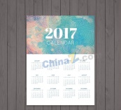 2017多彩日历矢量图