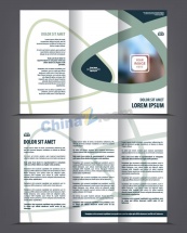 矢量三折页宣传单模板设计